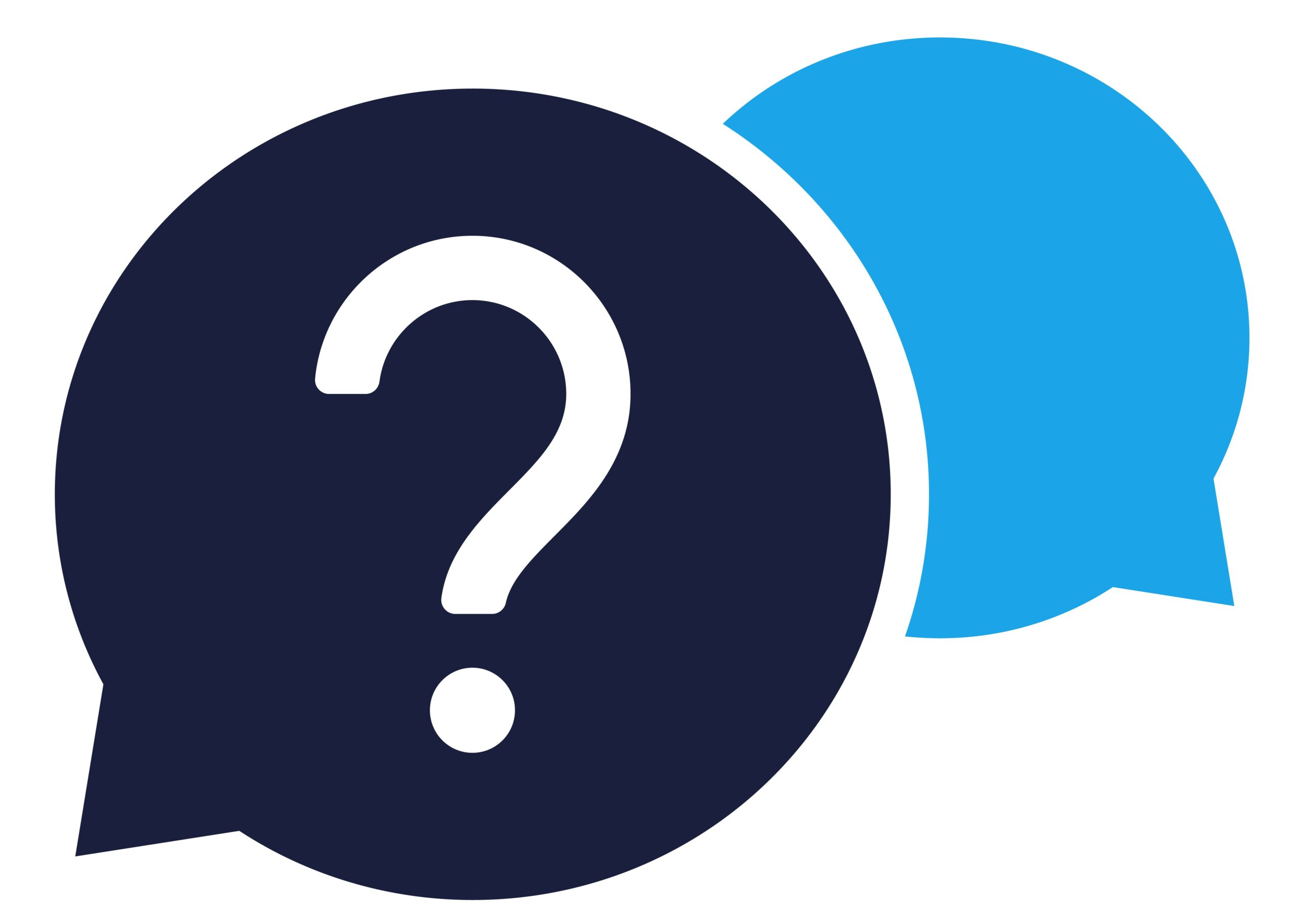 speech bubbles with question and answer