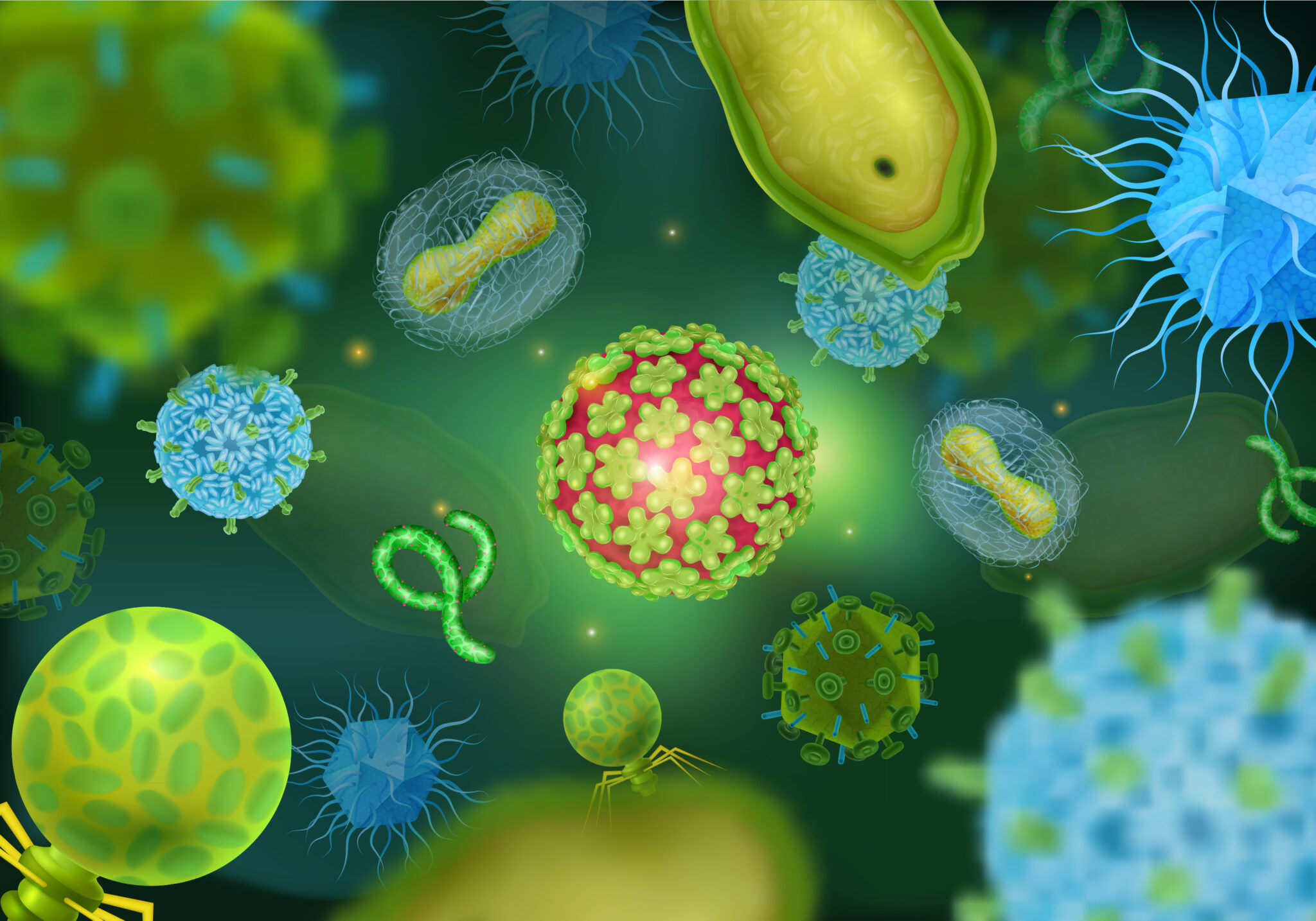 virus realistic background