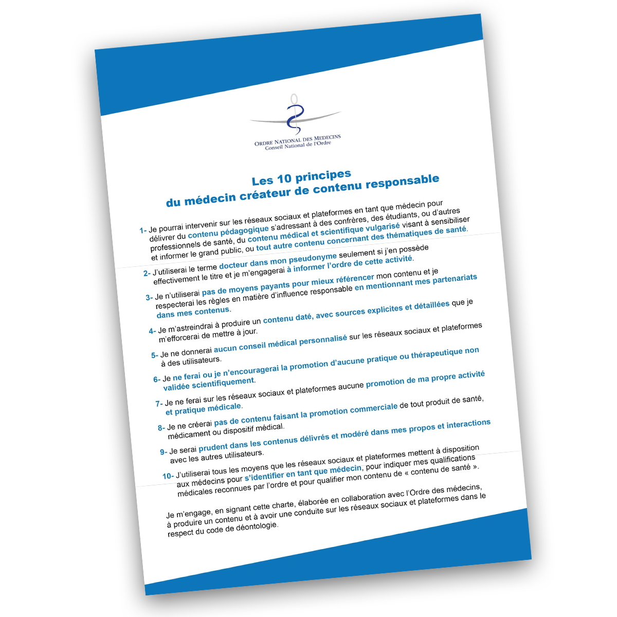 antibioest soins primaires cnom charte principes du medecin createur de contenu responsable