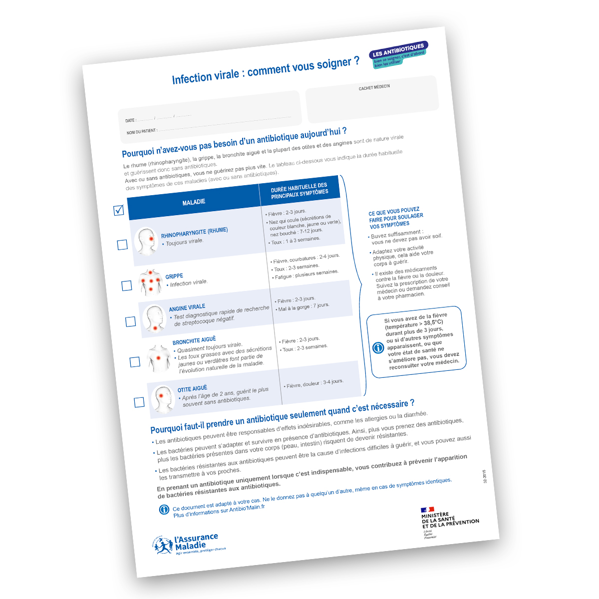 antibioest soins primaires cnam ordonnance de non prescription